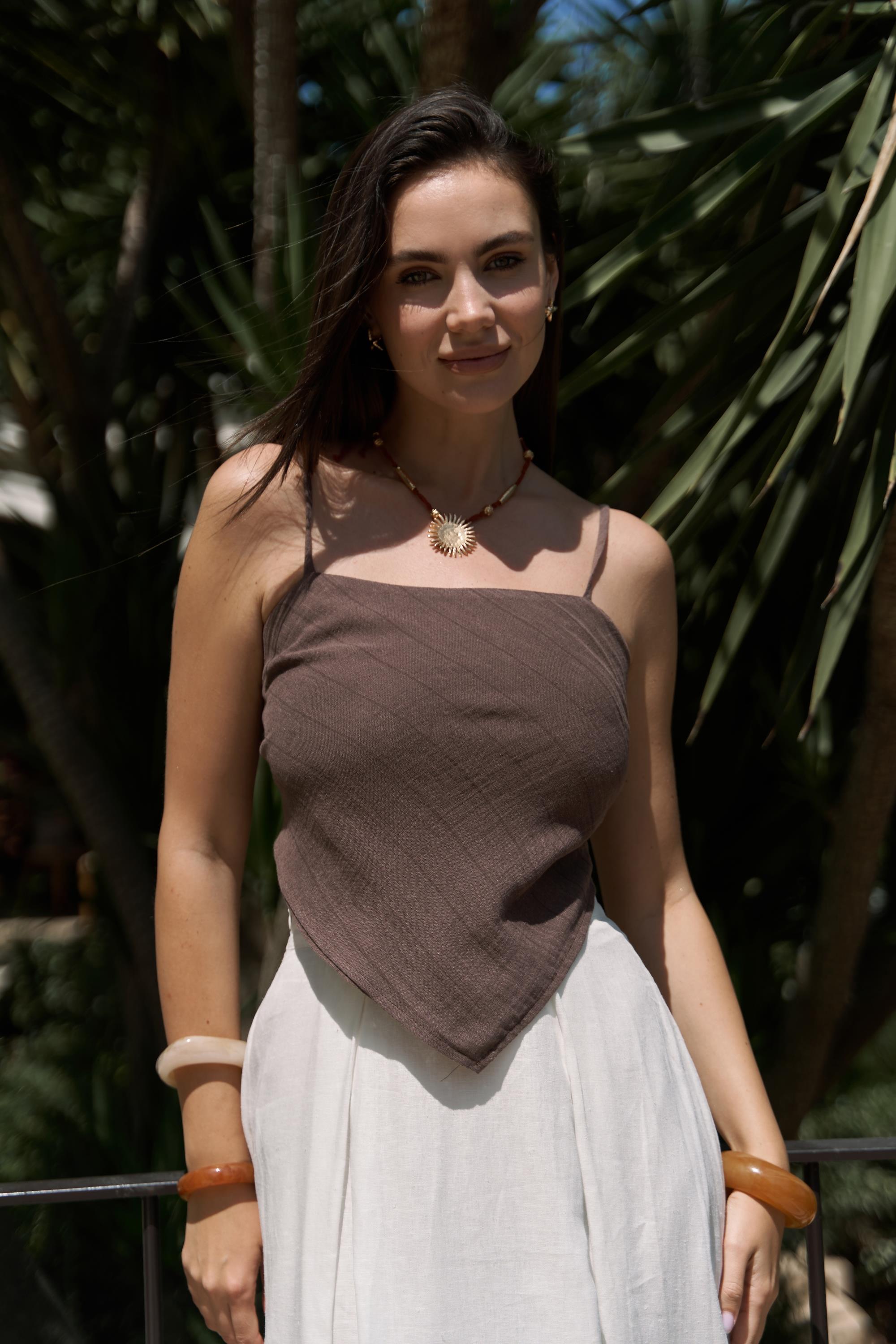 Vetria — Striped Strap Crop Top