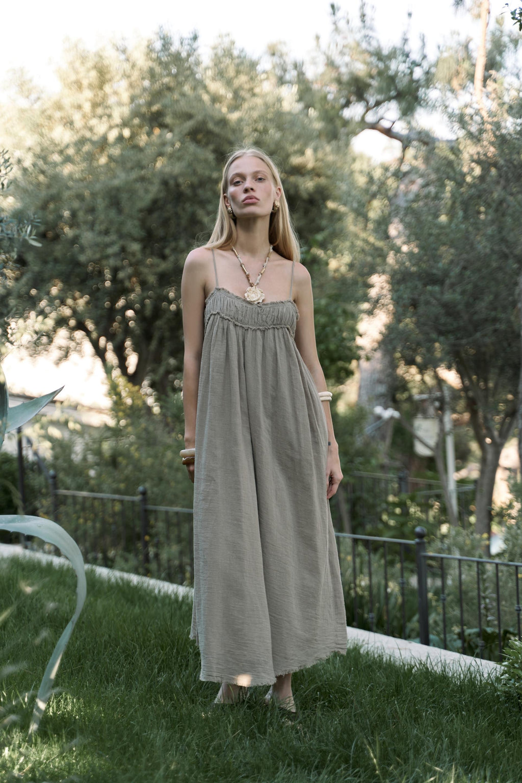 Vermont– Maxi Length Linen Cotton Dress