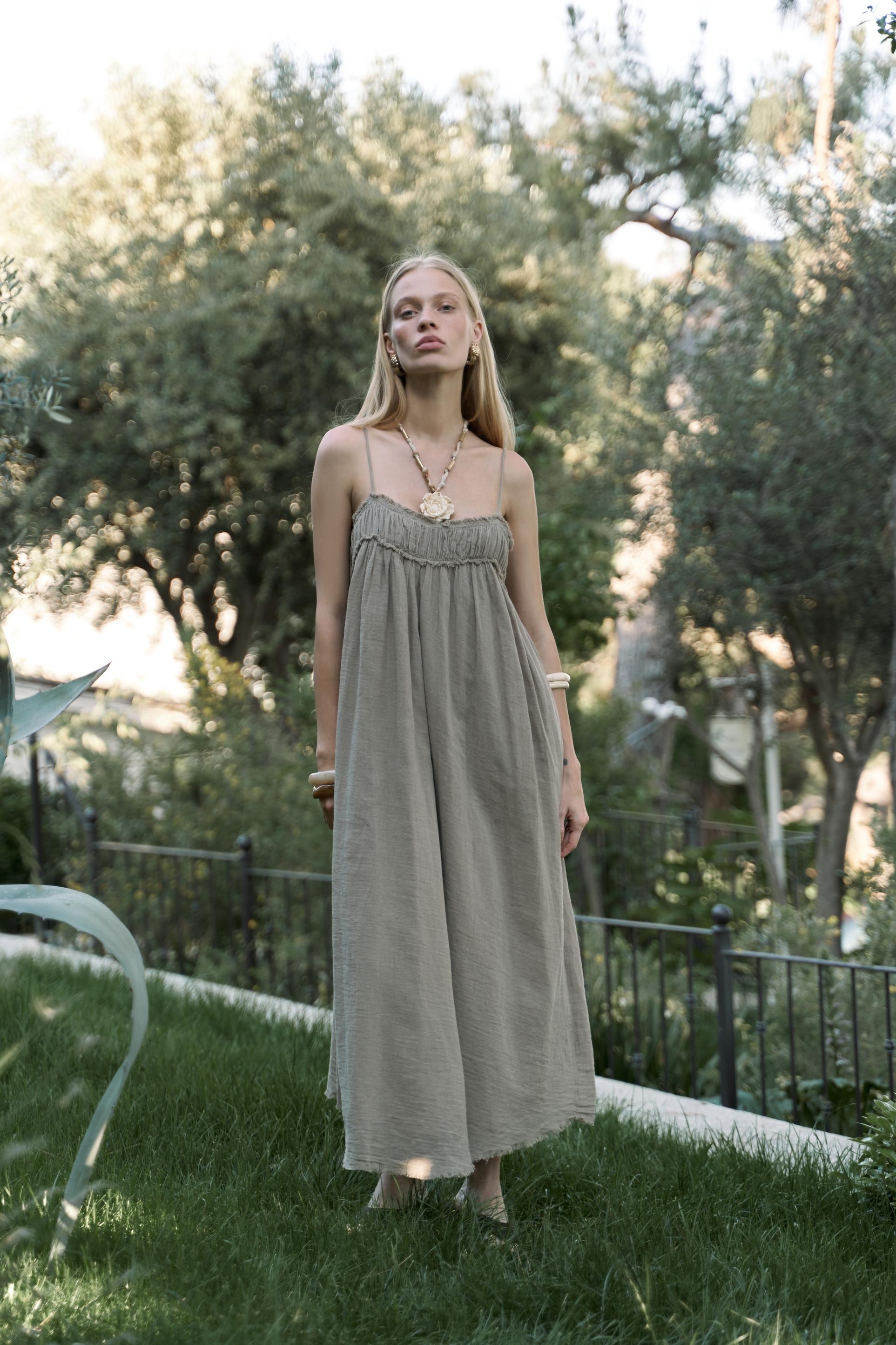 Vermont– Maxi Length Linen Cotton Dress